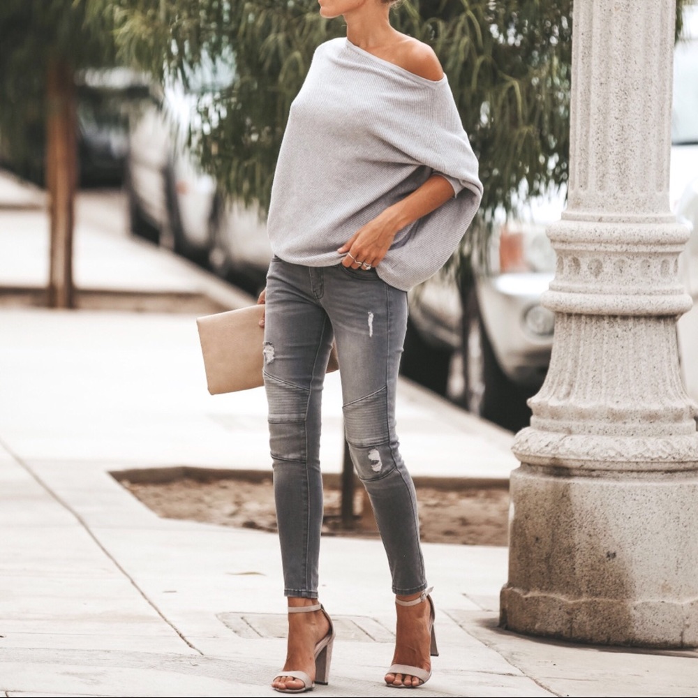 1 LEFT‼️5 ⭐️ Grey Wash Moto Skinnies - Picture 3 of 8